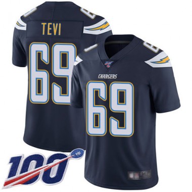 Los Angeles Chargers NFL Football Sam Tevi Navy Blue Jersey Men Limited  #69 Home 100th Season Vapor Untouchable
